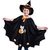 Aurasky Costumi Pipistrello Halloween Bambini, Pipistrello Mantello Con Cappello Halloween, Mantello Wizard, Costume da gatto per Halloween per Bambini Bambina