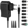 ZUOKENZU Adattatore CA Alimentatore 6V 2A con 8 adattatori a spina AC220V 230V a DC6V 100mA~2000mA driver di alimentazione per caricabatterie per sfigmomanometro digitale Adattatore 6V AC-DC (DC6V-2A)