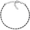 Amen Bracciale Donna Amen BTABBN16 in argento 925 rodiato con zirconi bianchi e neri collezione Tennis