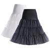 Boolavard Sottogonna con gonna a cerchio retrò anni '50 per matrimonio per Donna X piccolo-Medio Misto 2 (nero + bianco)