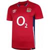 Umbro Maglia da uomo Inghilterra 2021/22 replica alternativa Rugby Union Jersey Top rosso, rosso/blu., L
