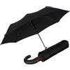 Knirps Ombrello tascabile in Knirps T.260 Medium Duomatic Black - apertura e chiusura automatica - antivento - manico tondo a gancio - nero
