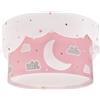 Dalber Lampada da soffitto plafoniera per bambini Moon Luna e Stelle rosa