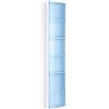 TATAY 4480000 - Armadio ausiliario verticale per bagno con 3 ante e 5 ripiani, plastica polipropilene, blu, 22 x 11 x 90 cm