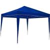 Wasabi Tenda Pieghevole Classica 3x3m Blu Impermeabile - Struttura Leggera in Alluminio - Giardino Spiaggia Campo Terrazza - Borsa per Il Trasporto, Picchetti e Cordini