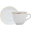 GINORI 1735 TAZZA CAFFE CON PIATTINO 120 CC, ANTICO DOCCIA ORO
