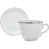 GINORI 1735 TAZZA CAFFE CON PIATTINO 120 CC, ANTICO DOCCIA PLATINO