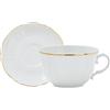 GINORI 1735 TAZZA TE CON PIATTINO 240 CC, ANTICO DOCCIA ORO