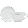 GINORI 1735 TAZZA TE CON PIATTINO 240 CC, ANTICO DOCCIA PLATINO