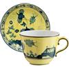 GINORI 1735 TAZZA CAFFE CON PIATTINO, ORIENTE ITALIANO GIALLO CITRINO