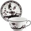 GINORI 1735 TAZZA TE CON PIATTINO, ORIENTE ITALIANO BIANCO ALBUS
