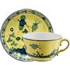 GINORI 1735 TAZZA TE CON PIATTINO, ORIENTE ITALIANO GIALLO CITRINO
