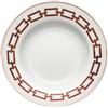 GINORI 1735 PIATTO FONDO 24 CM, CATENE IMPERO ROSSO SCARLATTO