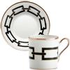 GINORI 1735 TAZZA CAFFE CON PIATTINO, CATENE IMPERO NERO
