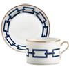 GINORI 1735 TAZZA TE CON PIATTINO, CATENE IMPERO BLU ZAFFIRO