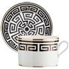 GINORI 1735 TAZZA TE CON PIATTINO, LABIRINTO NERO