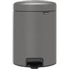BRABANTIA PATTUMIERA A PEDALE, 5 LT NEWICON GRIGIO