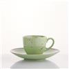 WEISSESTAL TAZZA CAFFE CON PIATTO COTTAGE GREEN 720566