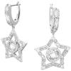 SWAROVSKI ORECCHINI STELLA BIANCO PLACCATI RODIO 5617767
