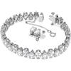 SWAROVSKI BRACCIALE MATRIX BIANCO PLACCATO RODIO 5598350