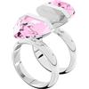 SWAROVSKI ANELLO LUCENT MIS.55 ROSA PLACCATO RODIO 5613558