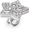 SWAROVSKI ANELLO STELLA MISURA 55 BIANCO PLACCATO RODIO 5626370