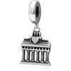 GLOWDAS Porta di Brandeburgo Charms Ciondolo Fit Pandora Braccialetto Greco, 925 Argento Sterling Germania Berlino Ciondolo Perline Arco di Trionfo, Amo Viaggiare Charm Regali per Mamma/Papà/Famiglia