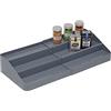 simplywire - Portaspezie allungabile a 3 Ripiani - Organizer per armadietti da Cucina - Plastica Grigia