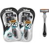 BIC RAZORS Flex4 Rasoi Usa e Getta da Uomo, Confezione da 2 Pacchi a 3 Pezzi