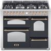 Lofra RNMT116MFET+SMFT/2AE0 Cucina Gas 7 Fornelli con Forno Elettrico da 110 cm Nero