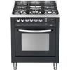 Lofra PNM76MFT/C Cucina Gas 5 Fornelli con Forno Elettrico da 70 cm Nero