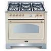Lofra RBIG96MFTE/CI Cucina Gas 5 Fornelli con Forno Elettrico da 90 cm Beige, Acciaio inossidabile