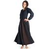 HEMAD Gonna Medievale del Cotone delle Donne - XXL/XXXL Nero & Marrone