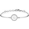 Brosway Bracciale Donna in Acciaio e Cristalli con Simbolo Lettere | Collezione Chakra - BHK137