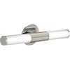 Eglo Palmera Lampada da parete per specchiera a 2 luci, applique in metallo e vetro opalino satinato, lampada da bagno in argento, bianco, lampada a prova di umidità, IP44, E14