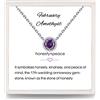 Presentski Birthstone Pendente Solitario Collana in Argento 925 Donna