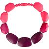 ZAVANA Collana Colorata per Donna, Grande Bigiotteria Fatta a Mano, Rosa e Viola, Stile Bohémien