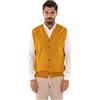 Ciabalù Cardigan Uomo Invernale Smanicato con Bottoni Gilet Lana Made in Italy Slim Fit (as6, Alpha, x_l, Regular, Regular, Senape, XL)