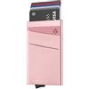 VULKIT Porta Carte di Credito Schermato Pop-Up Portafoglio Sottile Uomo o Donne in Alluminio Rigido con Tasca Negozi Carte e Banconote, Oro Rosa