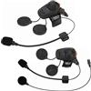 Sena SMH5D-UNIV Auricolare e Interfono Bluetooth per Scooter e Motocicli con Kit Microfono Universale, Confezione Doppia, Nero, 2 pezzi