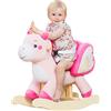 Labebe Cavallo a dondolo, bambino (1~3 anni), animale di peluche appena rilasciato, dondolo in legno, giocattolo a dondolo, giochi a dondolo per bambini piccoli, neonati e ragazze - carino unicorno
