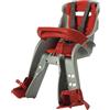 OKBABY Orion - Seggiolino Anteriore per Bambini, Sicurezza in Bicicletta dai 7/8 Mesi (15 kg) - Argento / Rosso