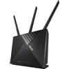ASUS 4G-AX56 LTE Router 4G+ Cat.6 300Mbps Dual-Band WiFi 6, Velocità Dati fino a 1800Mbps, Porta Adattativa, Sicurezza Internet, Nero
