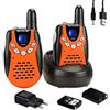 Retevis RT602 Walkie Talkie Ricaricabile Bambini, Batterie Li ion e Caricabatterie, Torcia a 8 Canali, Regali Pasqua Bambini a Lungo Raggio per Attività al Chiuso o all'Aperto (1 Paio, Arancione)