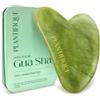 PLANTIFIQUE Gua Sha Viso Giada | Jade Guasha Pietra Massaggiatore Antirughe | Kit Skincare Face Massager | Idea Regalo Completo Facciale Corpo Piedi Massaggio Originale