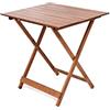 FRASM Tavolo tavoli legno pieghevole 60 x 80 regolabile in altezza colore noce lucido tavolo da giardino da balcone richiudibile