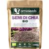 amOseeds Semi di Chia Bio 1KG | Proteine, Salute Cardiovascolare | 100% Biologici, Senza Glutine, Qualità Superiore