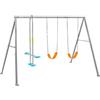 Intex 44123 - Altalena con Due Seggiolini e Dondolo, Acciaio, Grigio, 343x249x203 cm