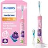 Philips Sonicare For Kids HX6352/42 Spazzolino Elettrico Sonico per Bambini, Connesso all'App, Rosa