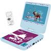 Lexibook Lettore DVD portatile Frozen 2, schermo rotante da 7 per bambini, telecomando, Elsa, Disney, caricabatteria per auto, porta USB, batteria ricaricabile, blu / viola, DVDP6FZ